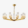 Kayla Brass Curated Mouth-Blown Frosted Glass Ch