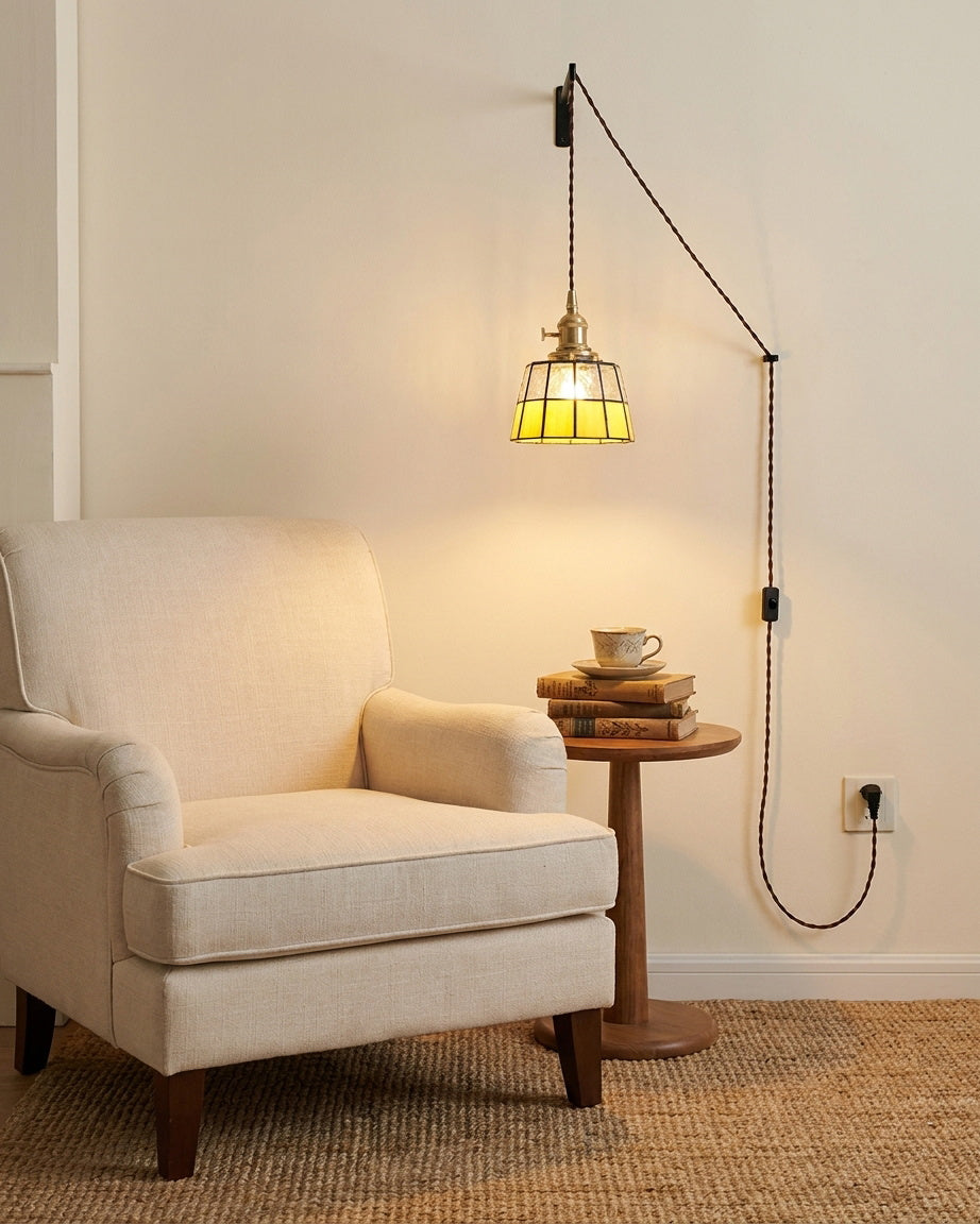 Keito Curated Amber Art Glass Pendant Light