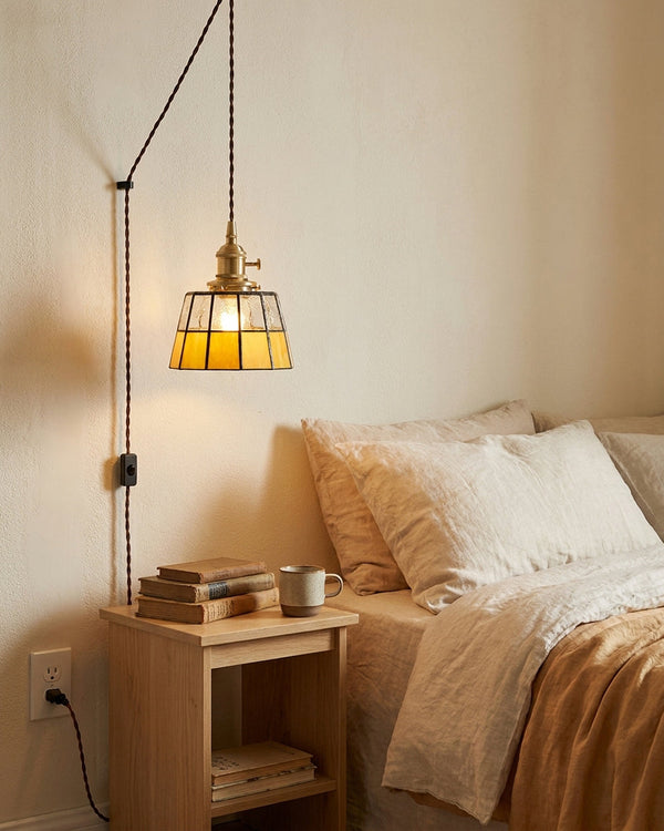 Keito Curated Amber Art Glass Pendant Light