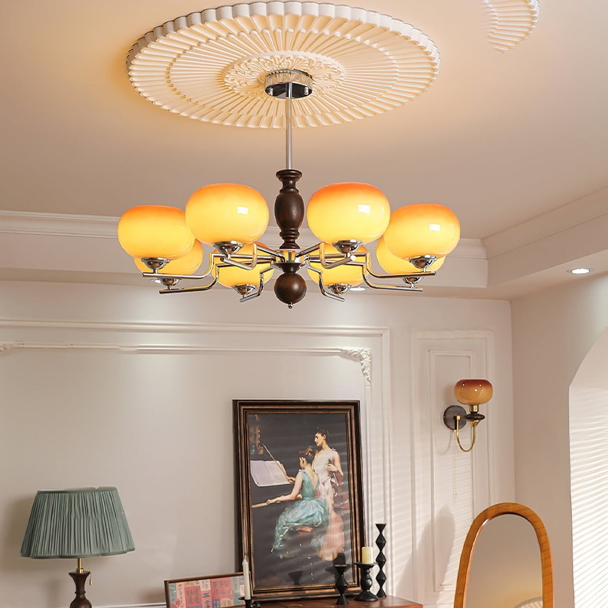 Modern Kingsley Chandelier – Ambient Illumination in Luxury Interior Setting View 3