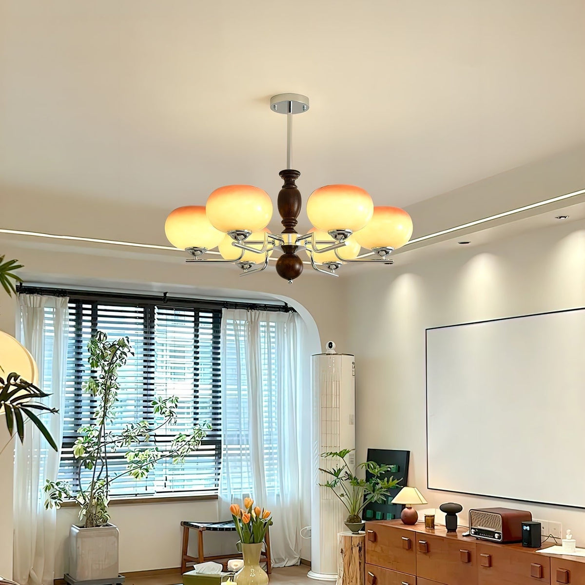 Modern Kingsley Chandelier – Ambient Illumination in Luxury Interior Setting View 8