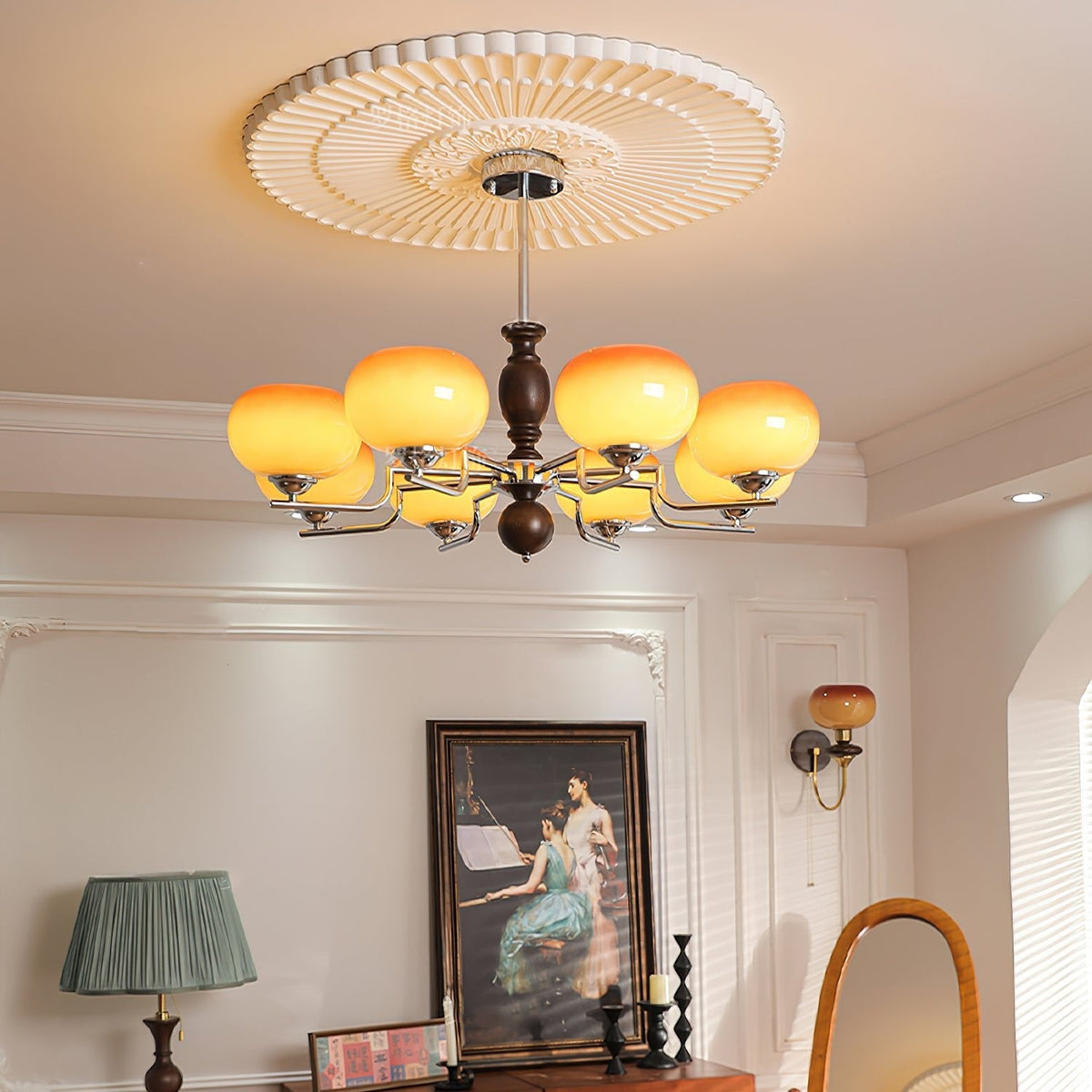 Modern Kingsley Chandelier – Ambient Illumination in Luxury Interior Setting View 5