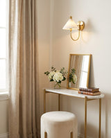 Kismet Alabaster Curated Alabaster Wall Sconce – handcrafted surface texture