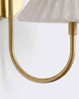 Kismet Alabaster Curated Alabaster Wall Sconce – full fixture elevation view