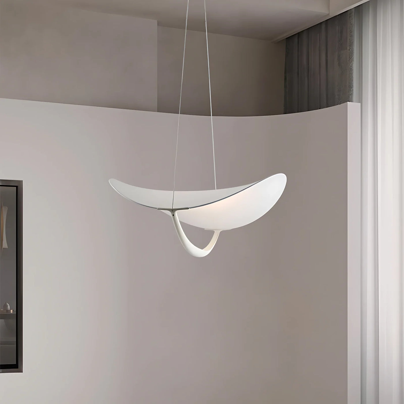 Premium Steel Pendant Light View 11 | Plena Fabric Shade Pendant Light | Designer Minimalist Chandelier | JINSHE | JINSHE