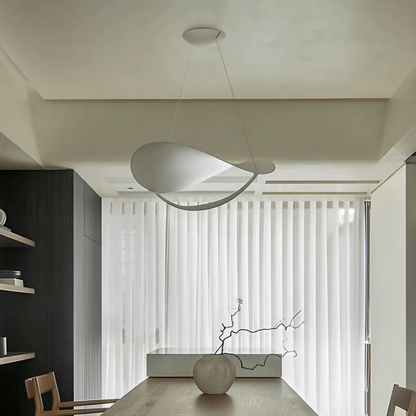 Plena Fabric Shade Pendant Light | Designer Minimalist Chandelier | JINSHE