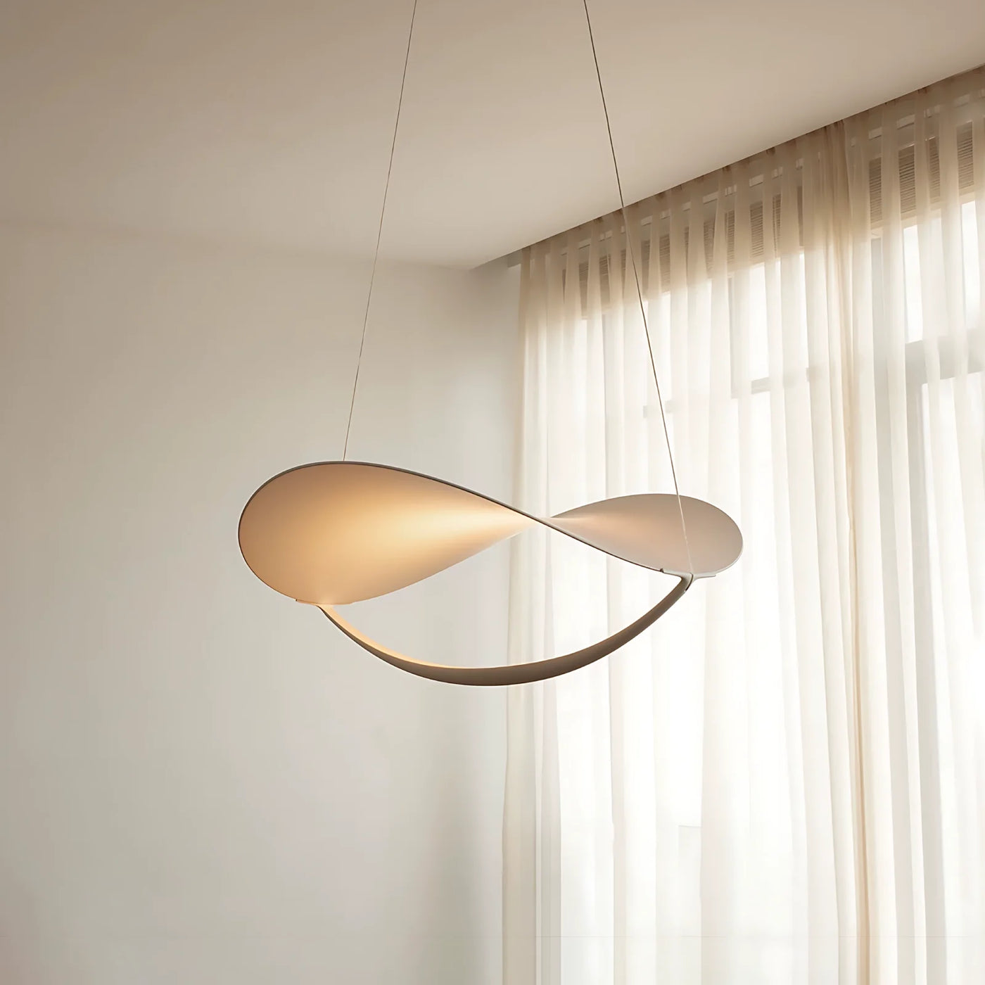 Premium Steel Pendant Light View 9 | Plena Fabric Shade Pendant Light | Designer Minimalist Chandelier | JINSHE | JINSHE