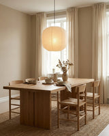 Washi Paper craftsmanship detail on Kiyome Paper Curated Washi Paper Pendant Light