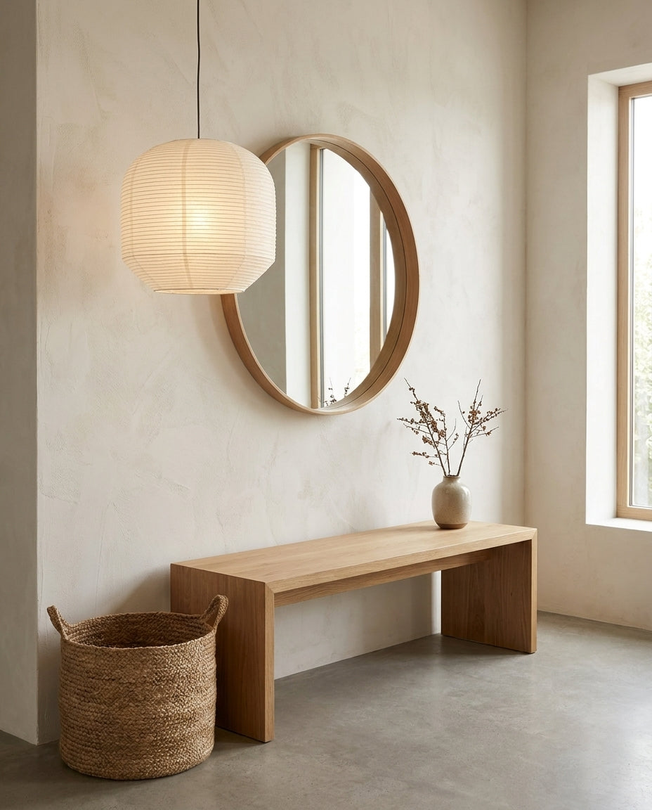 Kiyome Paper Curated Washi Paper Pendant Light – macro detail view