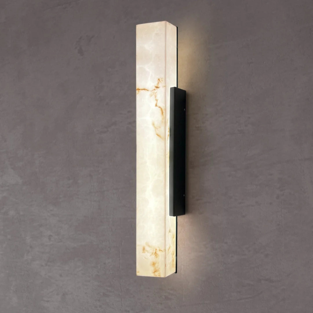 Spanish Alabaster Wall Lamp View 6 | Solid Brass Wall Lamp | Natural Stone Sconce | JINSHE | JINSHE