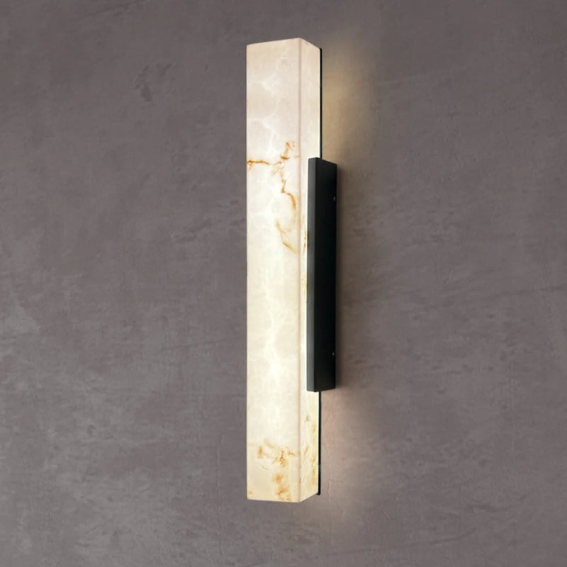 Spanish Alabaster Wall Lamp View 6 | Solid Brass Wall Lamp | Natural Stone Sconce | JINSHE | JINSHE