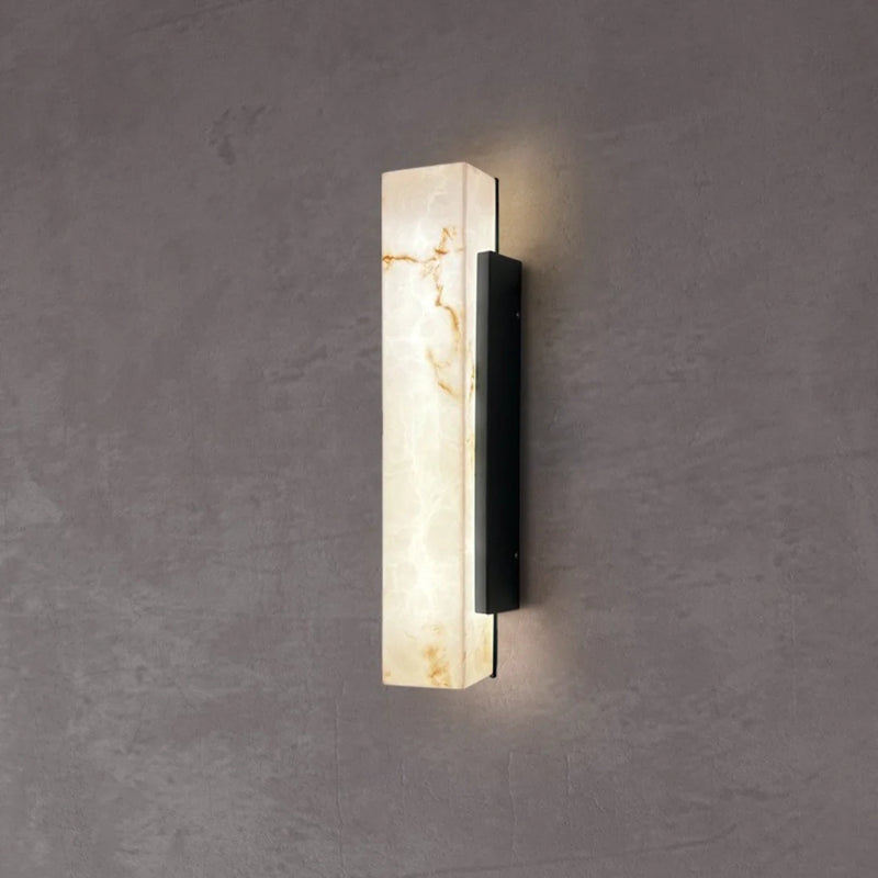 Spanish Alabaster Wall Lamp View 5 | Solid Brass Wall Lamp | Natural Stone Sconce | JINSHE | JINSHE