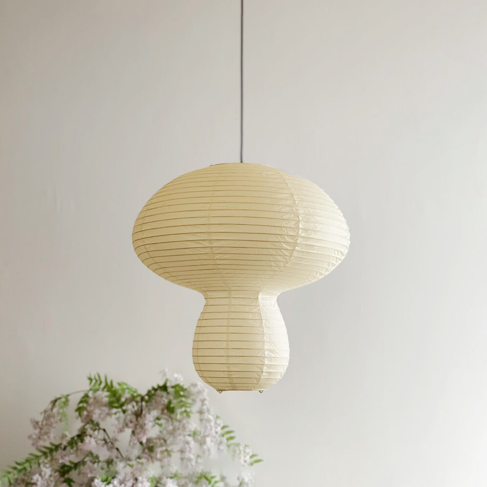 Kogane Paper Curated Washi Paper Pendant Light – Dia 45cm x H 50cm ∅ 17.7 x H 19.6 finish configuration #1 #2
