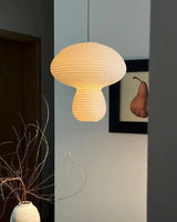 Kogane Paper Curated Washi Paper Pendant Light – side angled contour profile