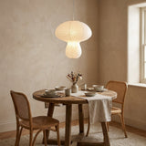 Kogane Paper Curated Washi Paper Pendant Light installed in residential dining space