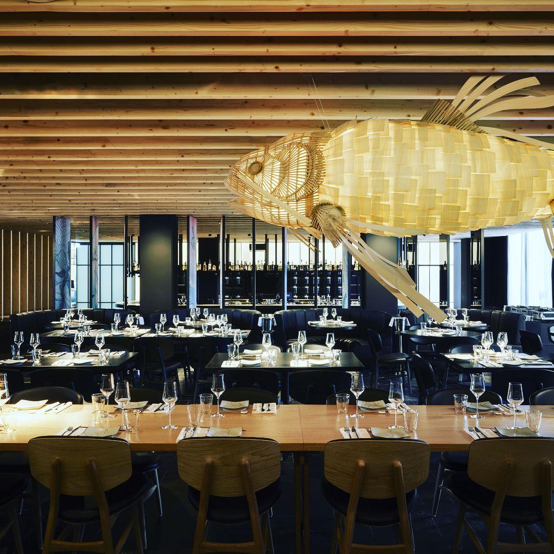 Modern Koi Chandelier – Ambient Illumination in Luxury Interior Setting View 6