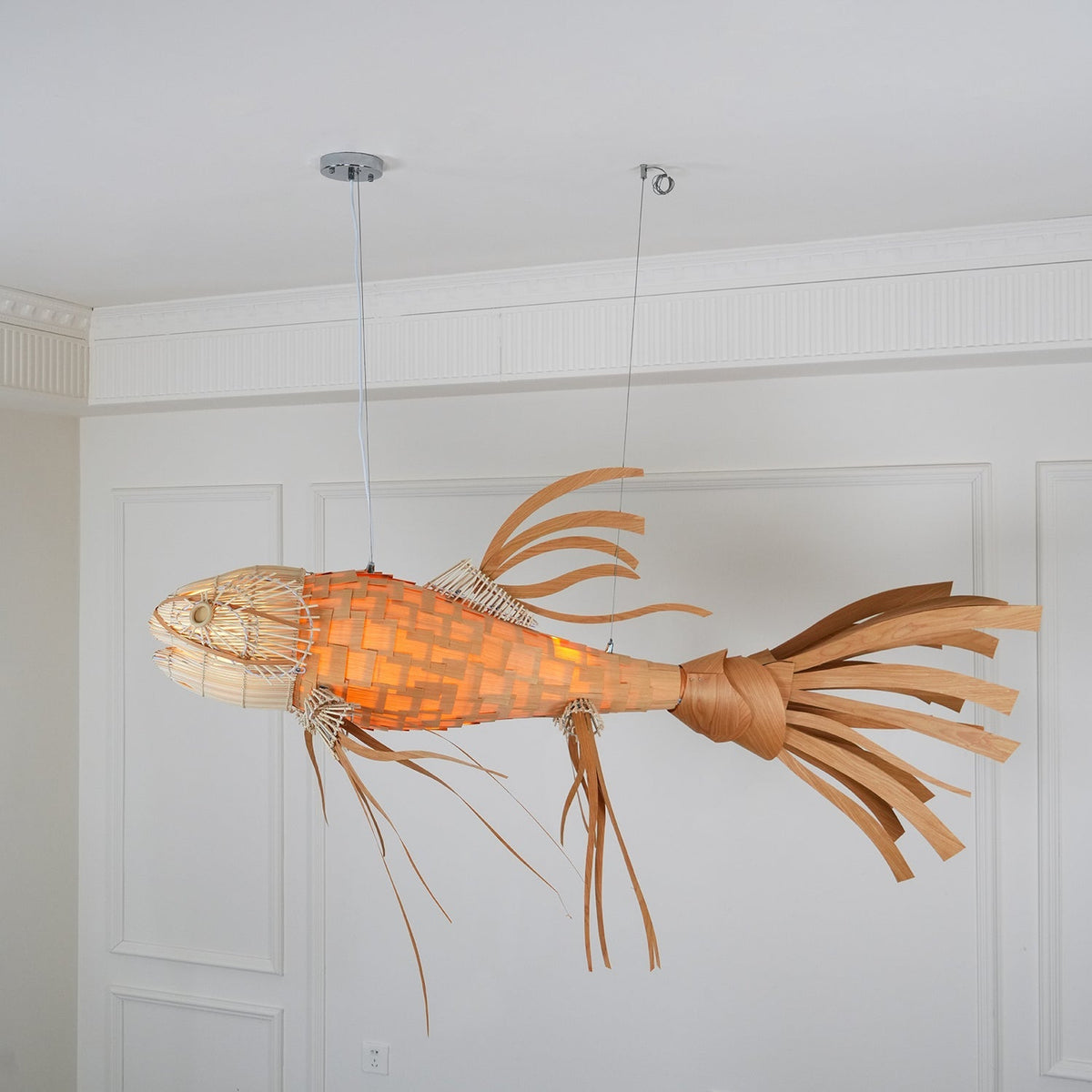 Modern Koi Chandelier – Ambient Illumination in Luxury Interior Setting View 8