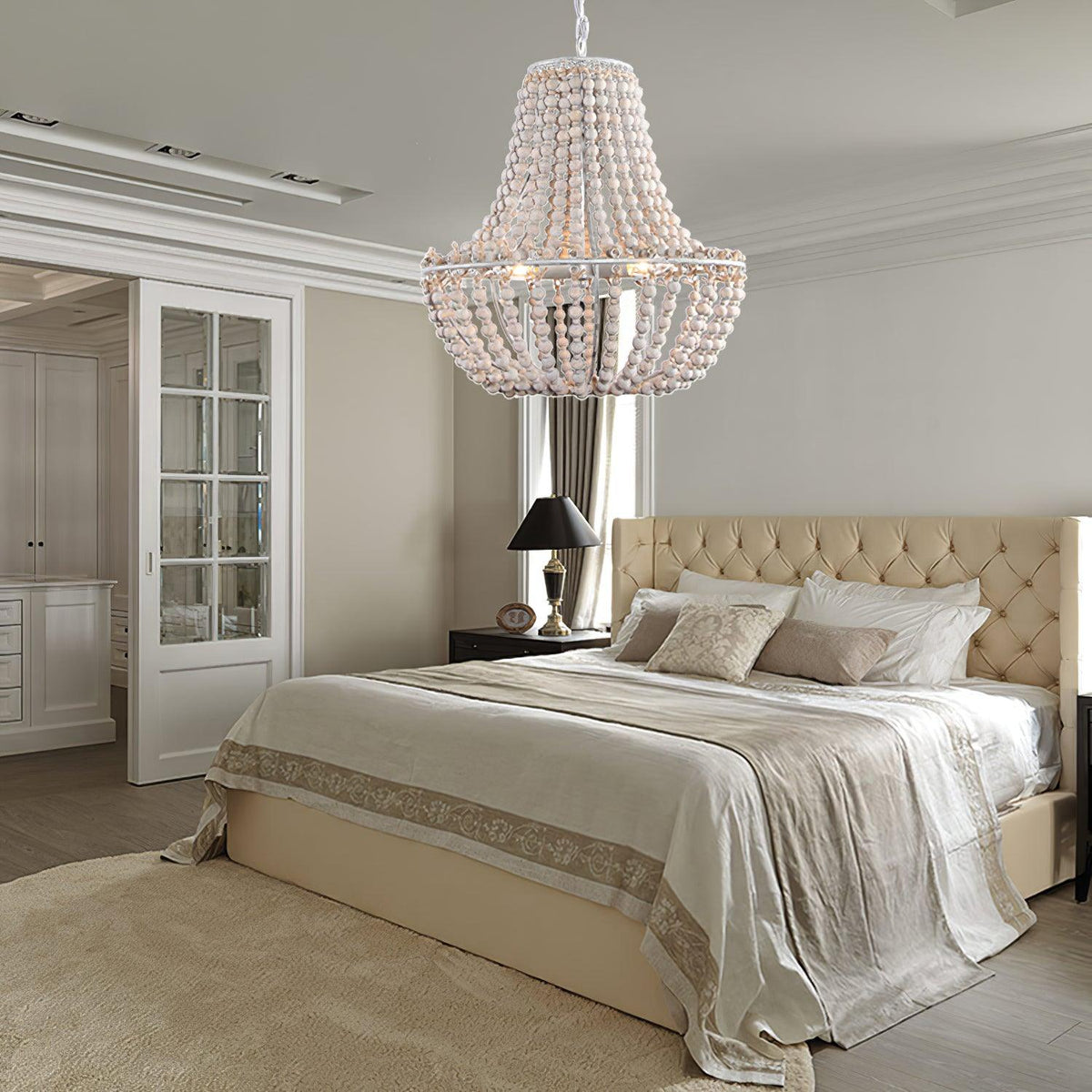Koralky Curated Iron & Glass Chandelier – structural canopy joint detail