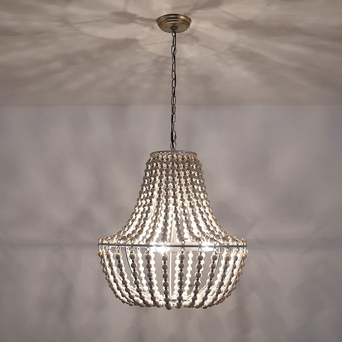 Koralky Curated Iron & Glass Chandelier – architectural ceiling profile