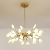 LED Firefly Sputnik Curated Mouth-Blown Frosted – illuminated warm ambiance setting #1