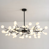 LED Firefly Sputnik Curated Mouth-Blown Frosted – side angled contour profile #1
