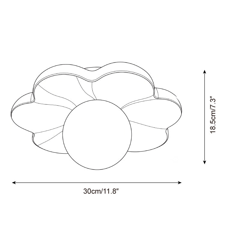 La Fleur Alabaster Curated Alabaster Flush Mount
