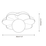 La Fleur Alabaster Curated Alabaster Flush Mount – macro detail view