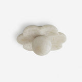 La Fleur Alabaster Curated Alabaster Flush Mount – Alabaster Flush Mount Ceiling Light