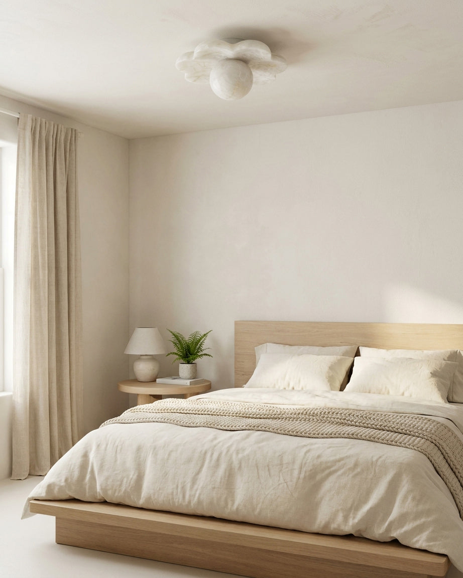 La Fleur Alabaster Curated Alabaster Flush Mount
