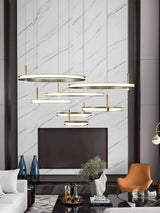 Labilis Curated Optical Acrylic Chandelier – side angled contour profile