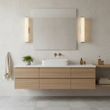 Spanish Alabaster Wall Lamp View 8 | Natural Spanish Alabaster Labra Wall Lamp | Wabi Sabi Lighting | JINSHE | JINSHE