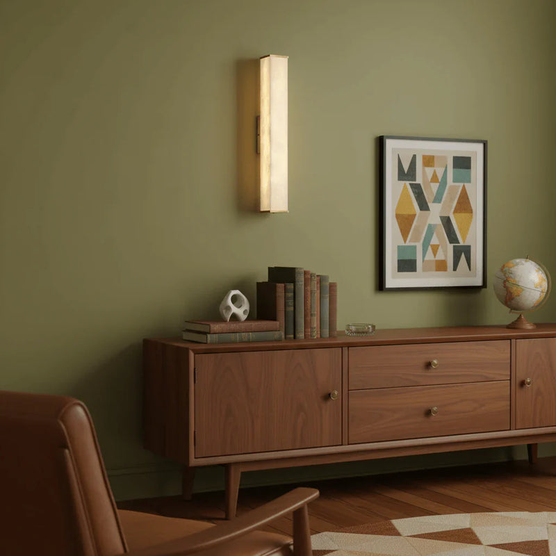 Spanish Alabaster Wall Lamp View 4 | Natural Spanish Alabaster Labra Wall Lamp | Wabi Sabi Lighting | JINSHE | JINSHE
