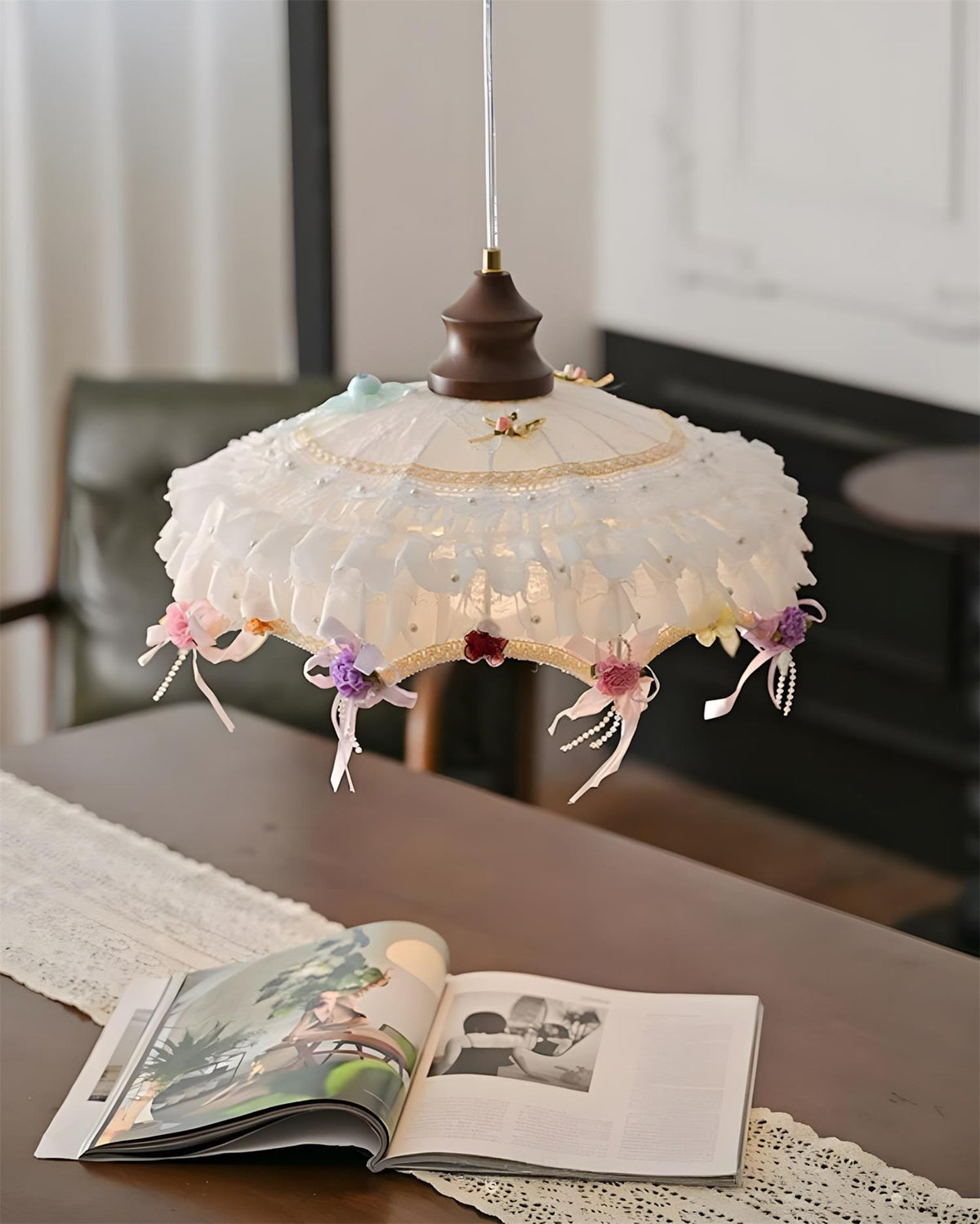 Lacelune Pendant Light – Ambient Illumination in Luxury Interior Setting View 15