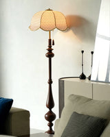 Lacienne Floor Curated Solid Hardwood Floor Lamp – spatial dining room perspective