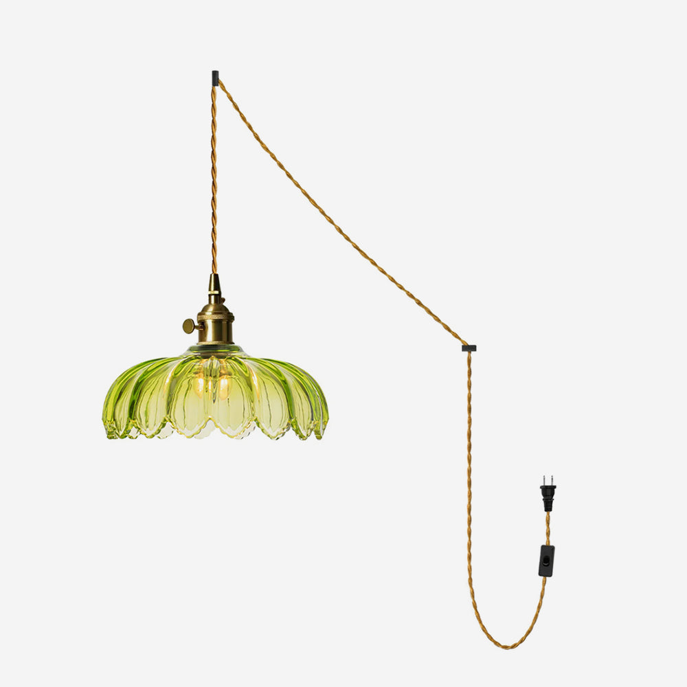 Larena Glass Plug In Pendant Light – Handcrafted Architectural Luxury Lighting Fixture