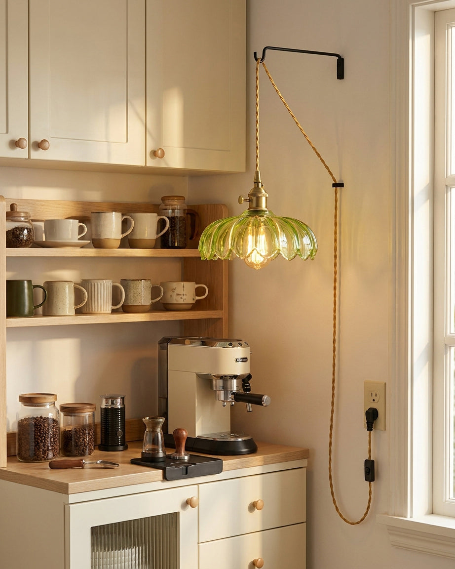 Larena Glass Plug In Pendant Light