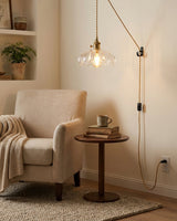 Larena Glass Plug In Pendant Light – Ambient Illumination in Luxury Interior Setting View 7