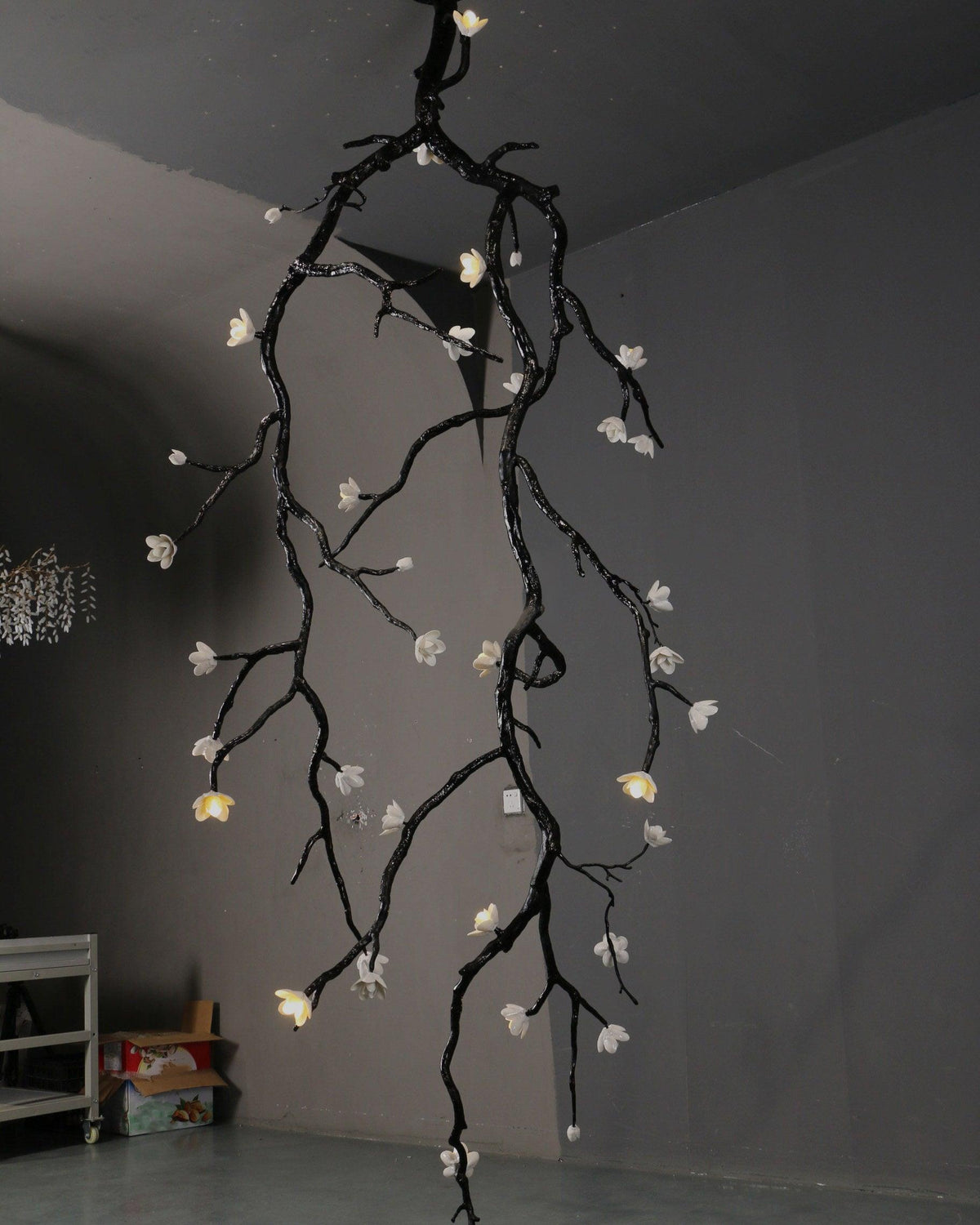 Large Long Branch Flower Chandelier – Ambient Illumination in Luxury Interior Setting View 4