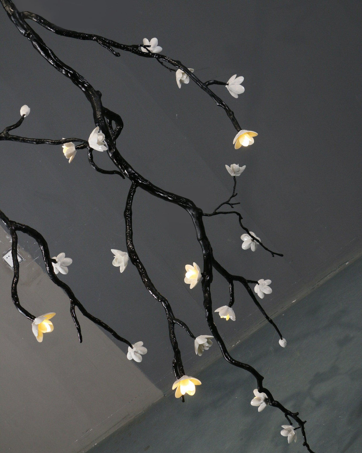 Large Long Branch Flower Chandelier – Ambient Illumination in Luxury Interior Setting View 6