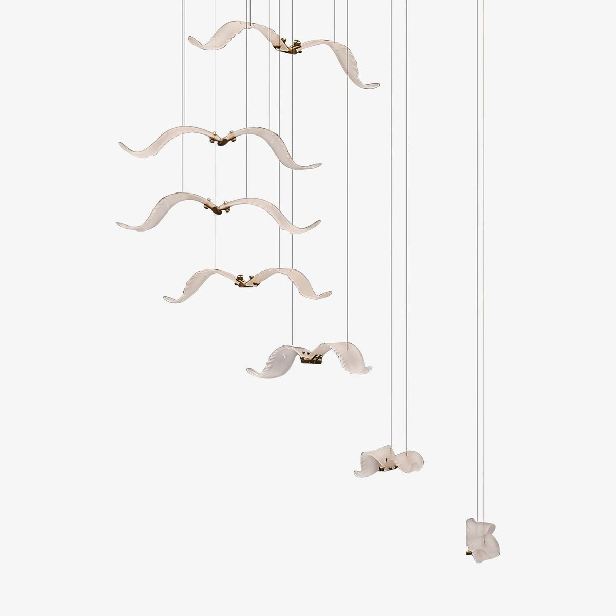 Large Seagull Chandelier – Handcrafted Architectural Luxury Lighting Fixture