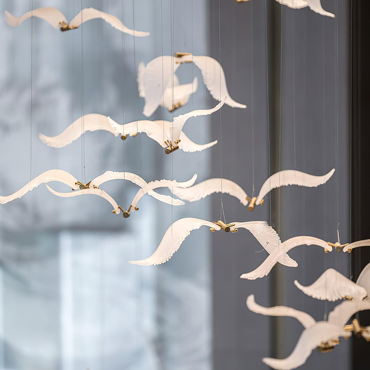 Large Seagull Chandelier – Ambient Illumination in Luxury Interior Setting View 4