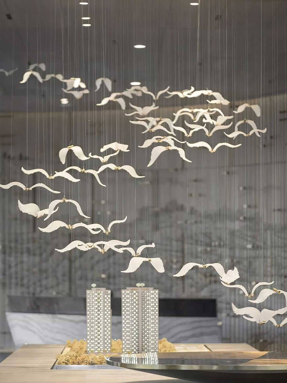 Large Seagull Chandelier – Ambient Illumination in Luxury Interior Setting View 7