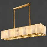 Spanish Alabaster Chandelier View 11 | Lashima Marble & Solid Brass Bar Chandelier | Modern Luxury Linear Pendant Light for Living Room & Dining Room | JINSHE | JINSHE