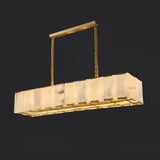 Spanish Alabaster Chandelier View 15 | Lashima Marble & Solid Brass Bar Chandelier | Modern Luxury Linear Pendant Light for Living Room & Dining Room | JINSHE | JINSHE