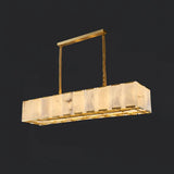 Spanish Alabaster Chandelier View 14 | Lashima Marble & Solid Brass Bar Chandelier | Modern Luxury Linear Pendant Light for Living Room & Dining Room | JINSHE | JINSHE