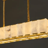 Spanish Alabaster Chandelier View 12 | Lashima Marble & Solid Brass Bar Chandelier | Modern Luxury Linear Pendant Light for Living Room & Dining Room | JINSHE | JINSHE