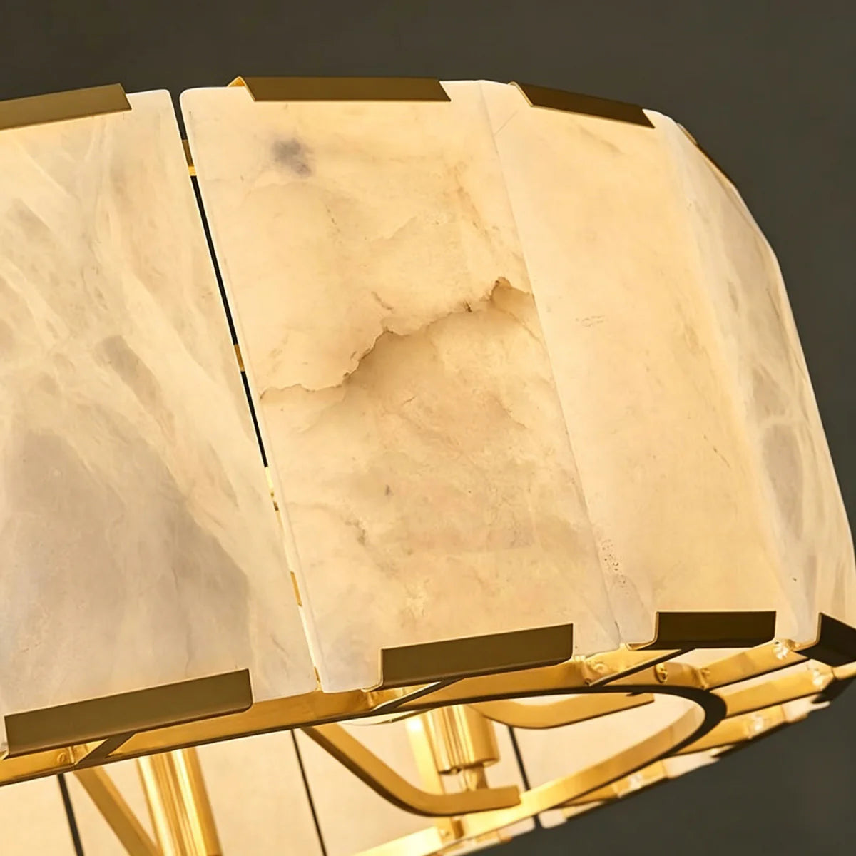 Spanish Alabaster Chandelier View 9 | Lashima Alabaster Halo Ring Chandelier | Modern Luxury Pendant Light for Living Room | JINSHE | JINSHE