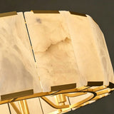 Spanish Alabaster Chandelier View 9 | Lashima Alabaster Halo Ring Chandelier | Modern Luxury Pendant Light for Living Room | JINSHE | JINSHE