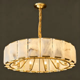 Spanish Alabaster Chandelier View 15 | Lashima Alabaster Halo Ring Chandelier | Modern Luxury Pendant Light for Living Room | JINSHE | JINSHE