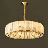 Spanish Alabaster Chandelier View 13 | Lashima Alabaster Halo Ring Chandelier | Modern Luxury Pendant Light for Living Room | JINSHE | JINSHE